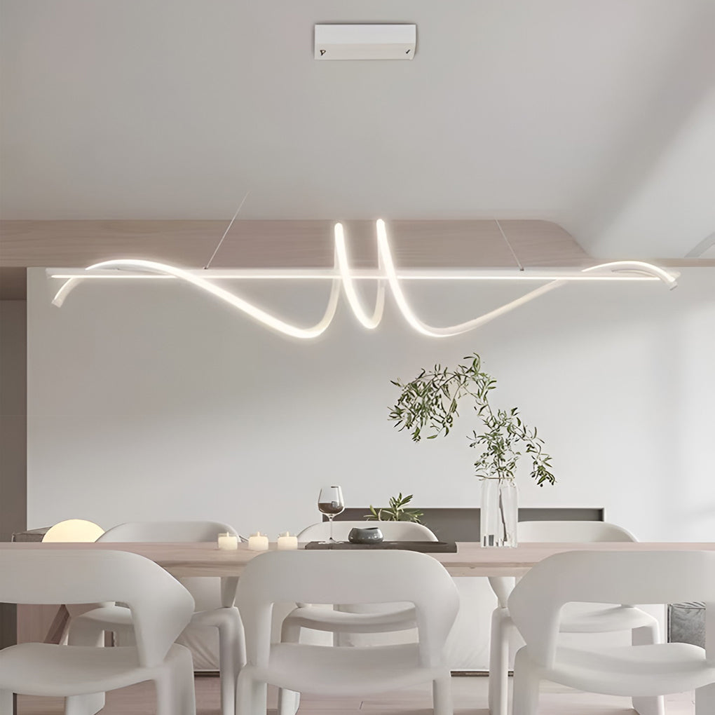 1. "WINSLOW WHISPERING LED HANGING LIGHT"  
   - Features smooth stepless dimming and a minimalist Nordic design, perfect for illuminating kitchen spaces with a warm glow.

2. "BRAMBLETON RADIANCE CEILING CHANDELIER"  
   - Showcases a unique blend of mod