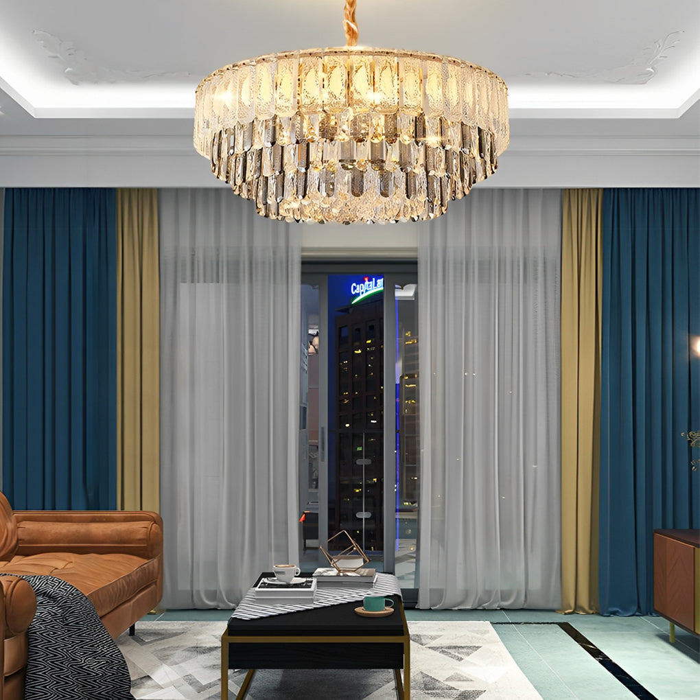 WINTHORPE CRYSTAL CIRCLE DIMMER CHANDELIER