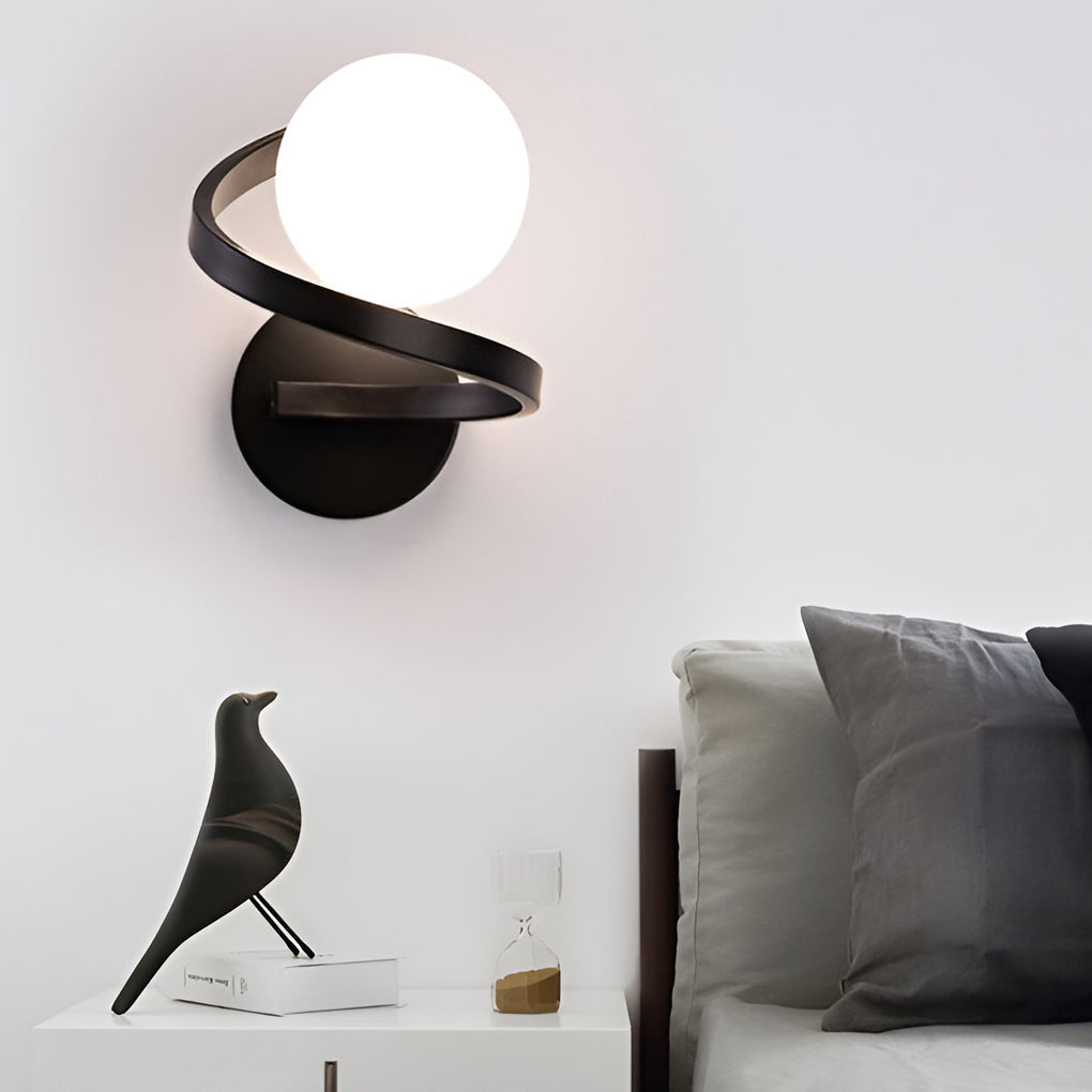 WINTHORPE CURVATURE METAL LED WALL LANTERN
