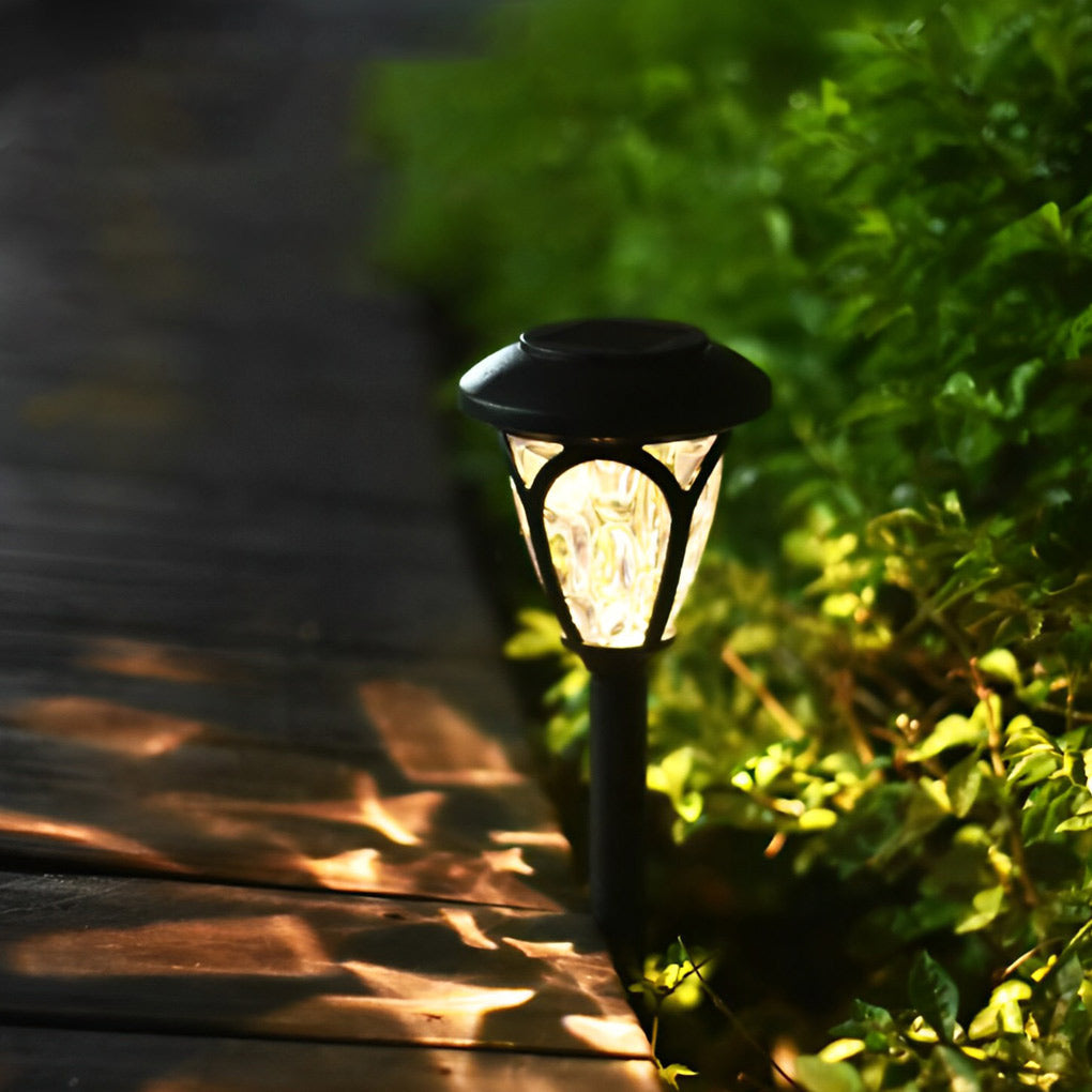 WINDSOR SOLAR GARDEN LANTERNS WITH CHARCOAL HUE GLASS SHADES