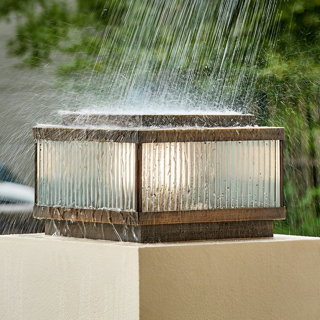 WINTHROP SOLAR-POWERED SQUARE FENCE LANTERNS WITH TIMING FUNCTION