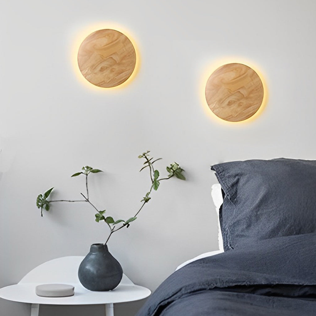 WINDSOR WOODEN OVAL LED WALL SCONCE
