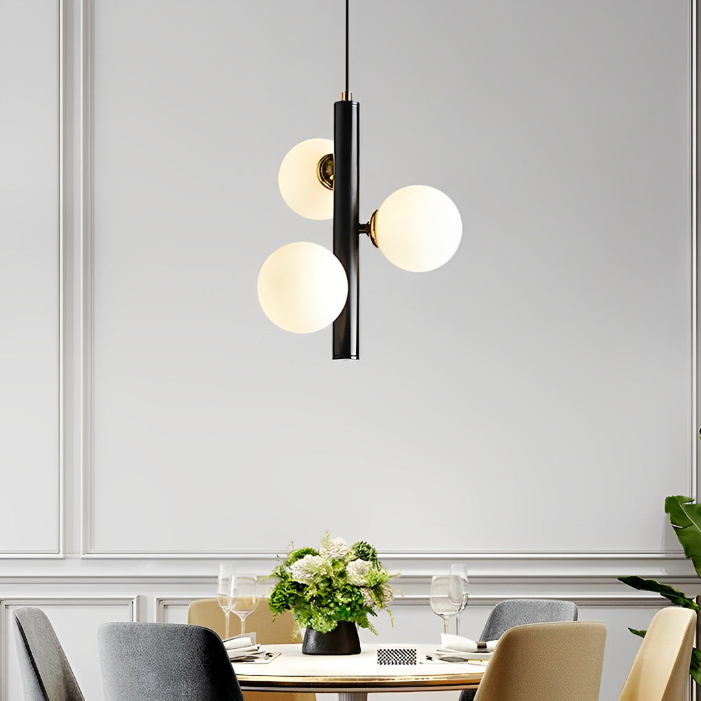 WINTHROP TRIO GLASS ORB CHANDELIER