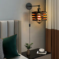 FENWICK IRON SWING ARM WALL LANTERN WITH PLUG