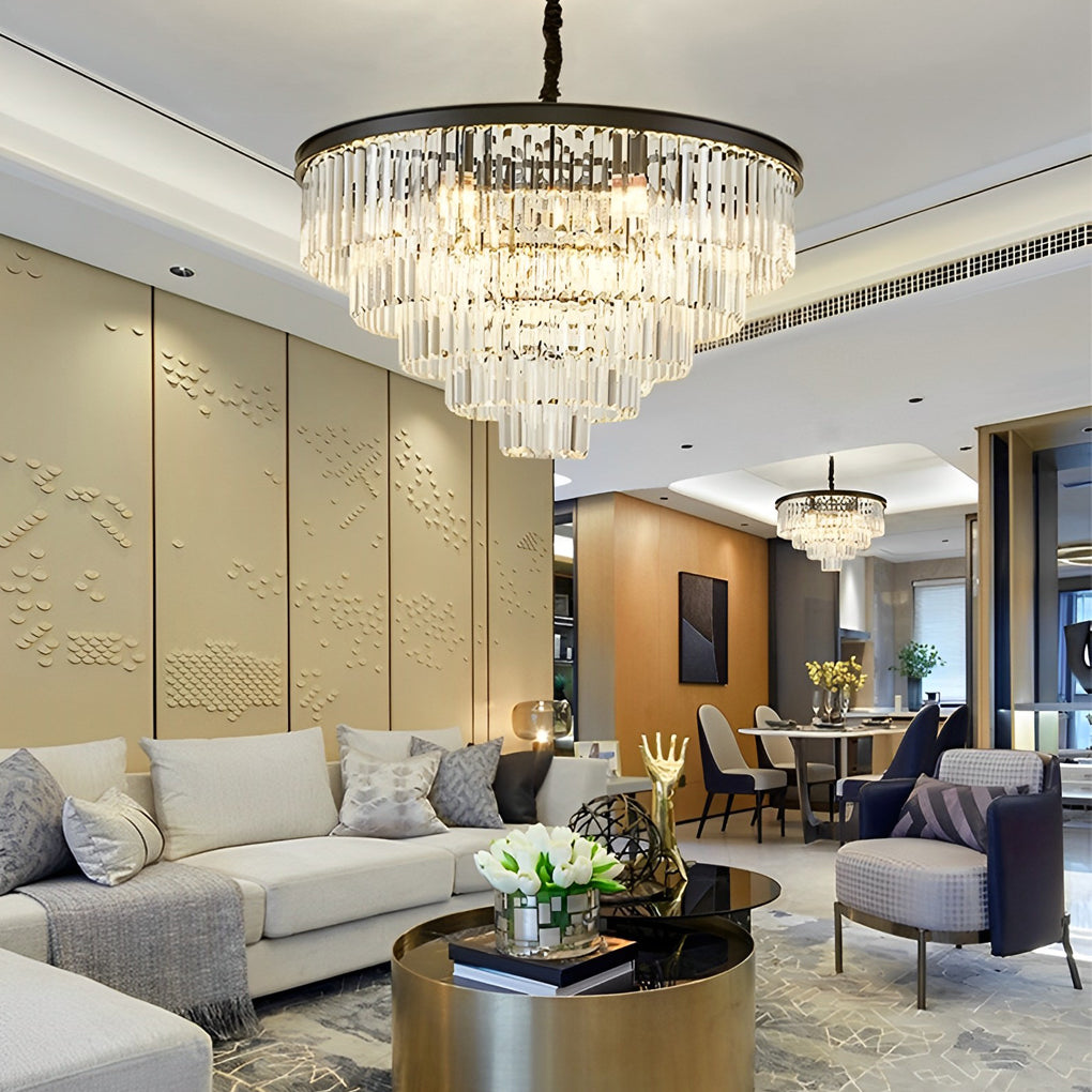 WINTHORPE CRYSTAL LAYERED GLOBE CHANDELIER