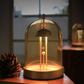 WINTERBOURNE SMOKED GLASS DOME TABLE LANTERN