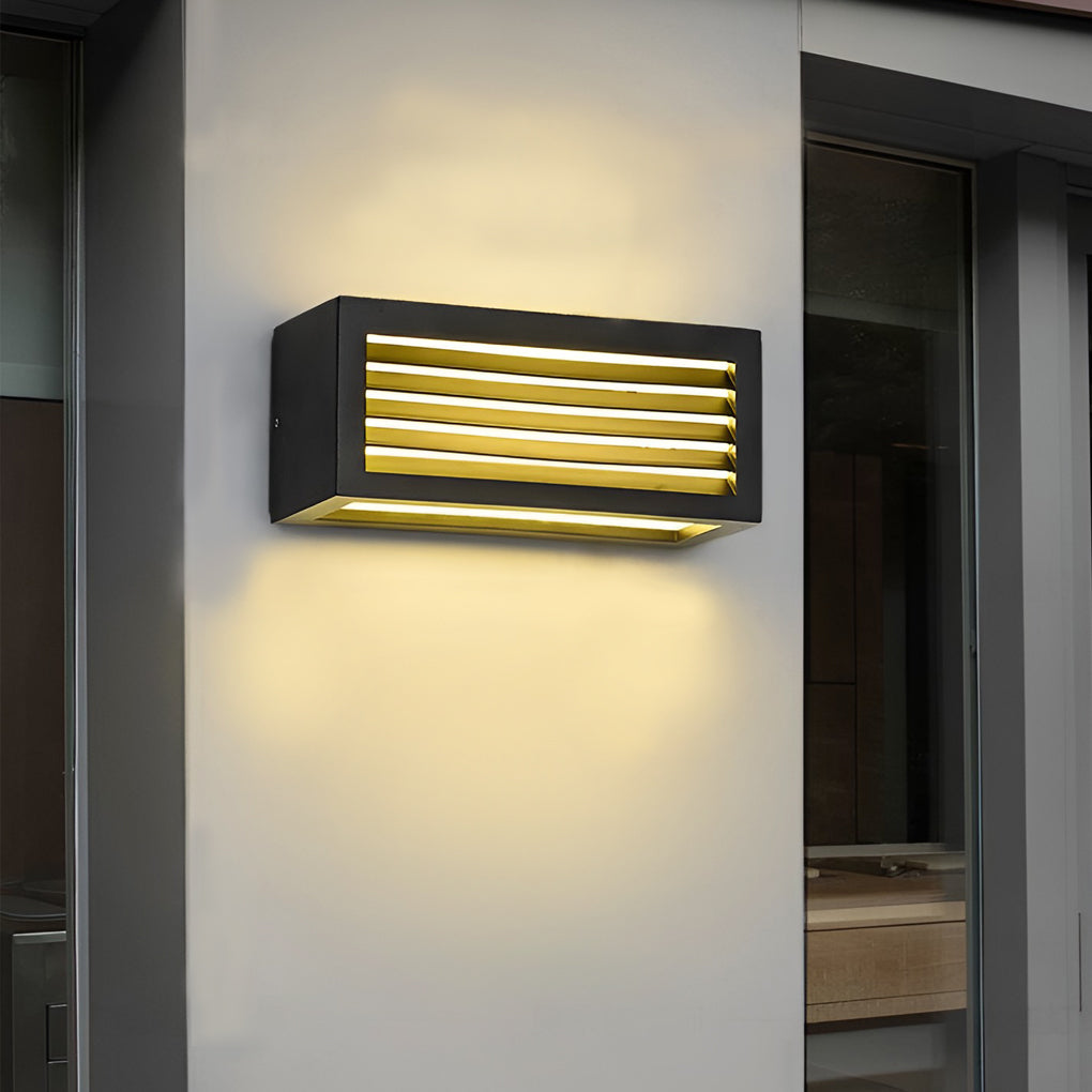 WINCHESTER RECTANGULAR OUTDOOR LED WALL LIGHTING IN BLACK FINISH
