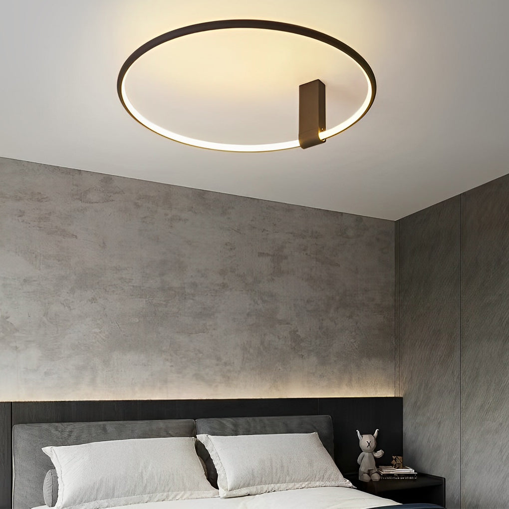 WINTHROP MODERN BLACK ROUND CEILING LAMP WITH TRIPLE DIMMING OPTIONS