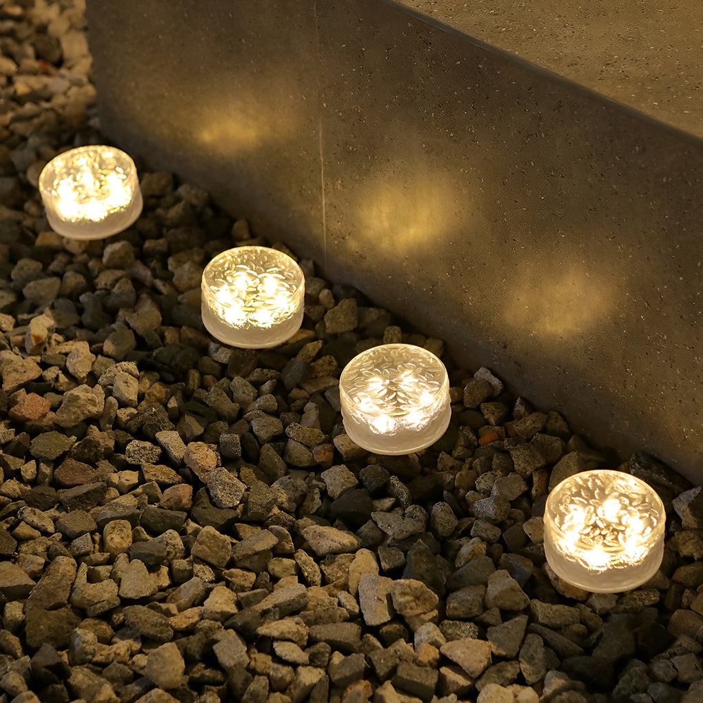 1. **WILLOUGHBY LED GLOWING ICE CUBE STEPS LIGHTS** - A set of four enchanting round lights designed to illuminate pathways with a frosty glow, perfect for creating a festive atmosphere during holiday gatherings.

2. **HASTINGS RADIANT ICE BRICK PATHWAY I