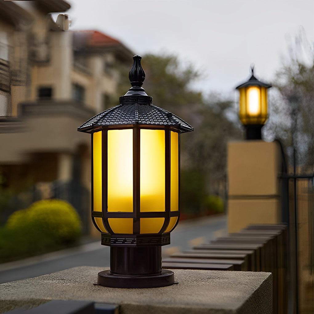 FENWICK WEATHERPROOF 12W LED FENCE POST LANTERN WITH TRIPLE DIMMING