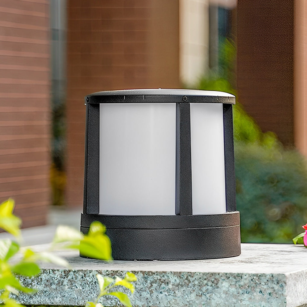 WINTHROP CYLINDRICAL ALUMINUM OUTDOOR LED FENCE LIGHTS WITH WATERPROOF DESIGN