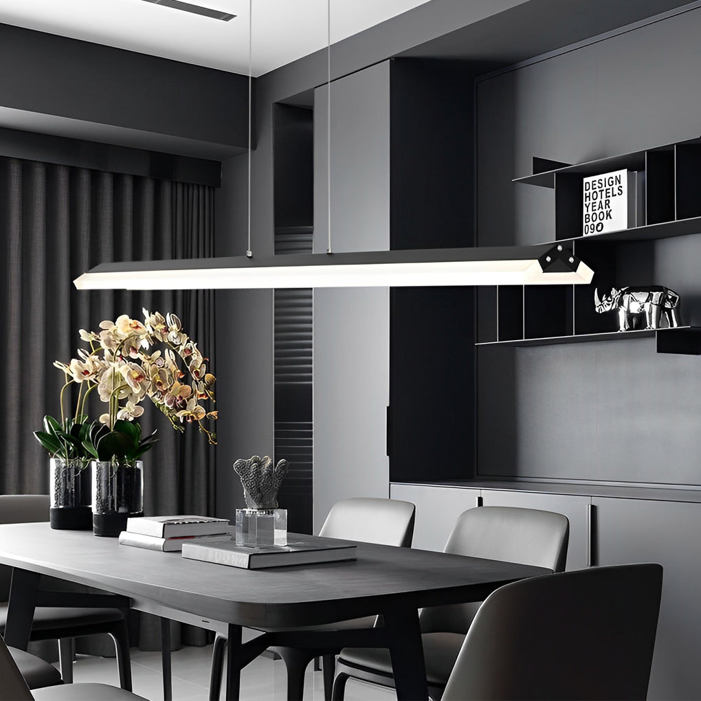 WHITBY METAL STRIP PENDANT LIGHTING - NEUTRAL TONE LED ILLUMINATION