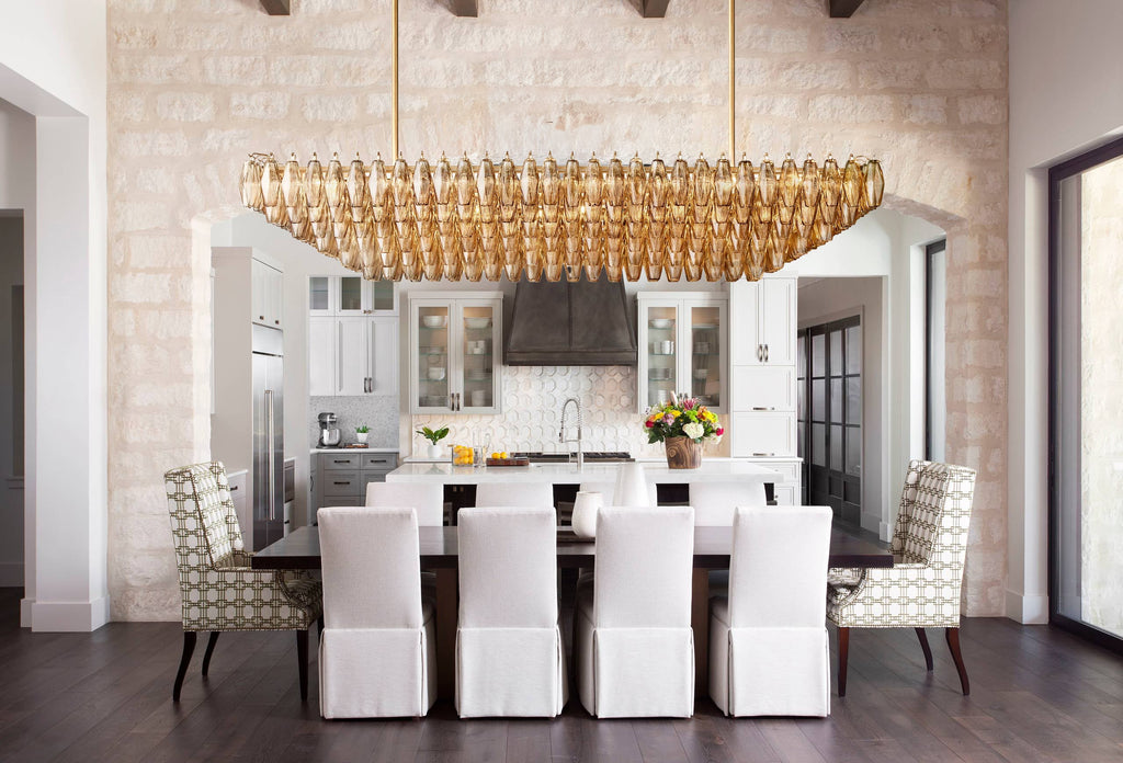 VALERIA SMOKED CRYSTAL MULTI-TIERED LIGHTING FIXTURE