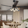WINDSOR HARMONY 42-INCH CEILING LIGHT FAN WITH REMOTE CONTROL AND FIVE GLEAMING BULBS