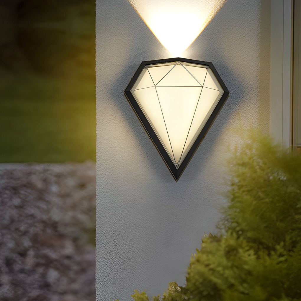 RAVENSCROFT MODERN GEOMETRIC BLACK LED OUTDOOR SCONCE