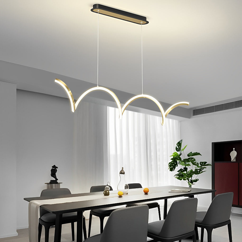 WINDSOR WAVE DIMENSIONAL LED CHANDELIER WITH GRADUAL ILLUMINATION