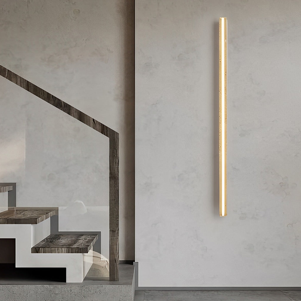 AMBERLEY TRAVERTINE STRIPED LED WALL SCONCE