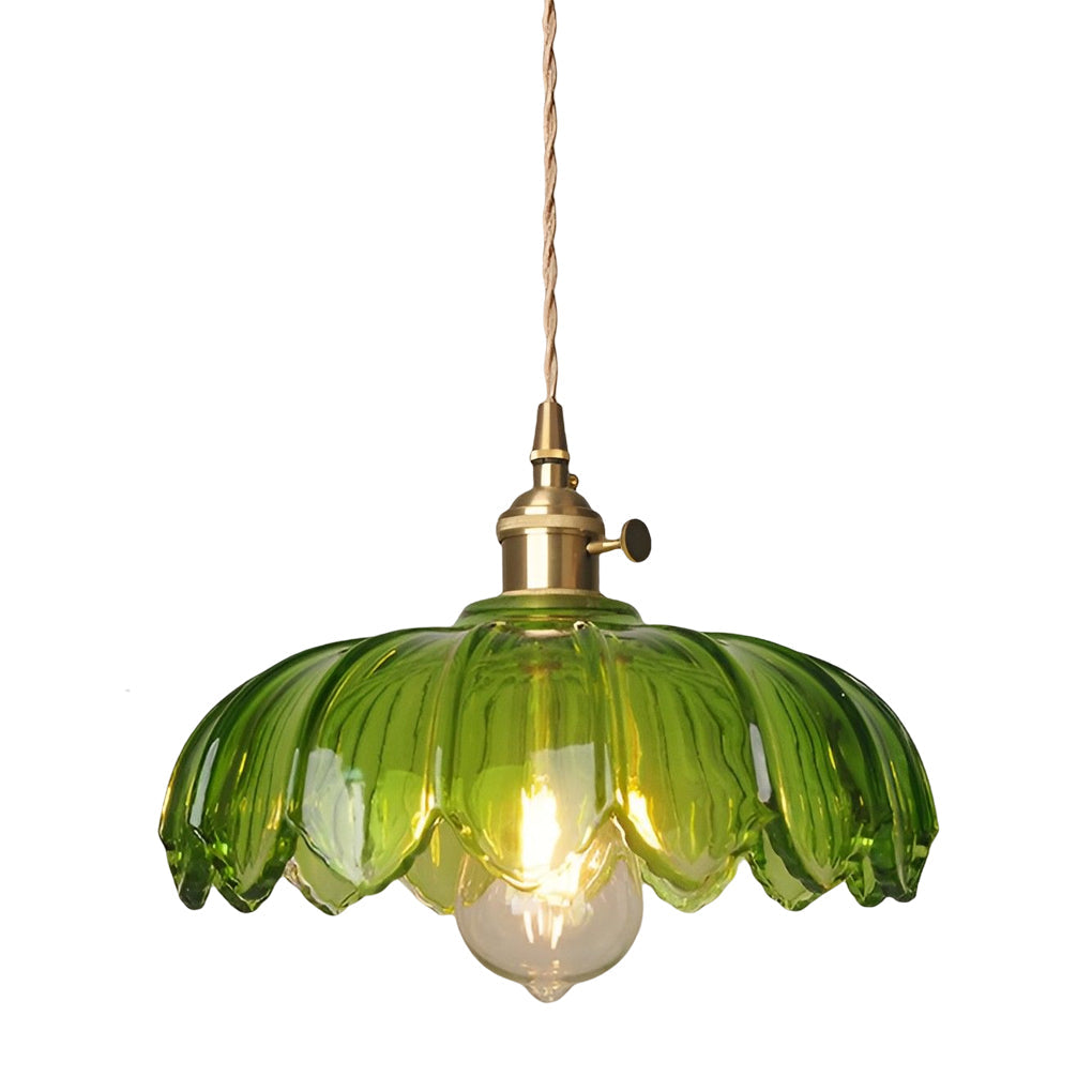WINDSOR BLOOM GLASS AND BRASS HANGING LIGHT