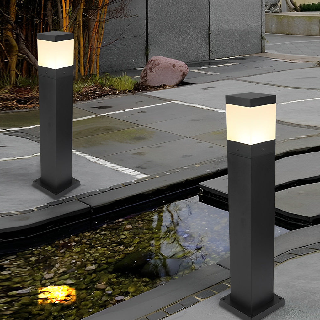 ALDERSON MODERN SQUARE LED OUTDOOR BOLLARD LIGHTING FOR SOPHISTICATED EXTERIORS