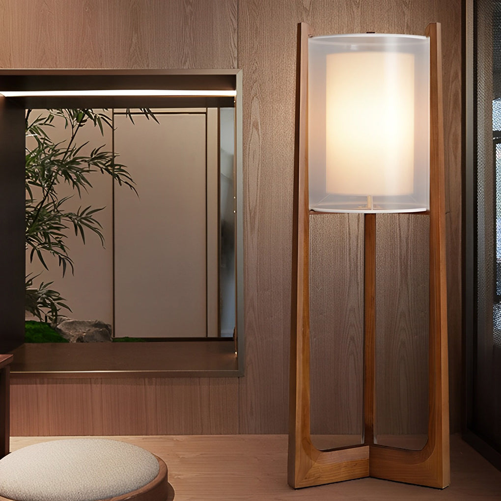WINDSOR WOODLAND TWIN-TONE LED FLOOR LANTERN