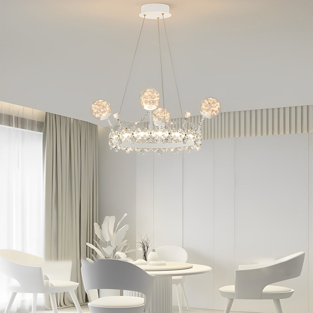 ANASTASIA CRYSTAL FLORAL CHANDELIER WITH GRADUATED DIMMING