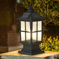 WINDSOR SOLAR POST LANTERN WITH DIMMABLE LED AND REMOTE CONTROL