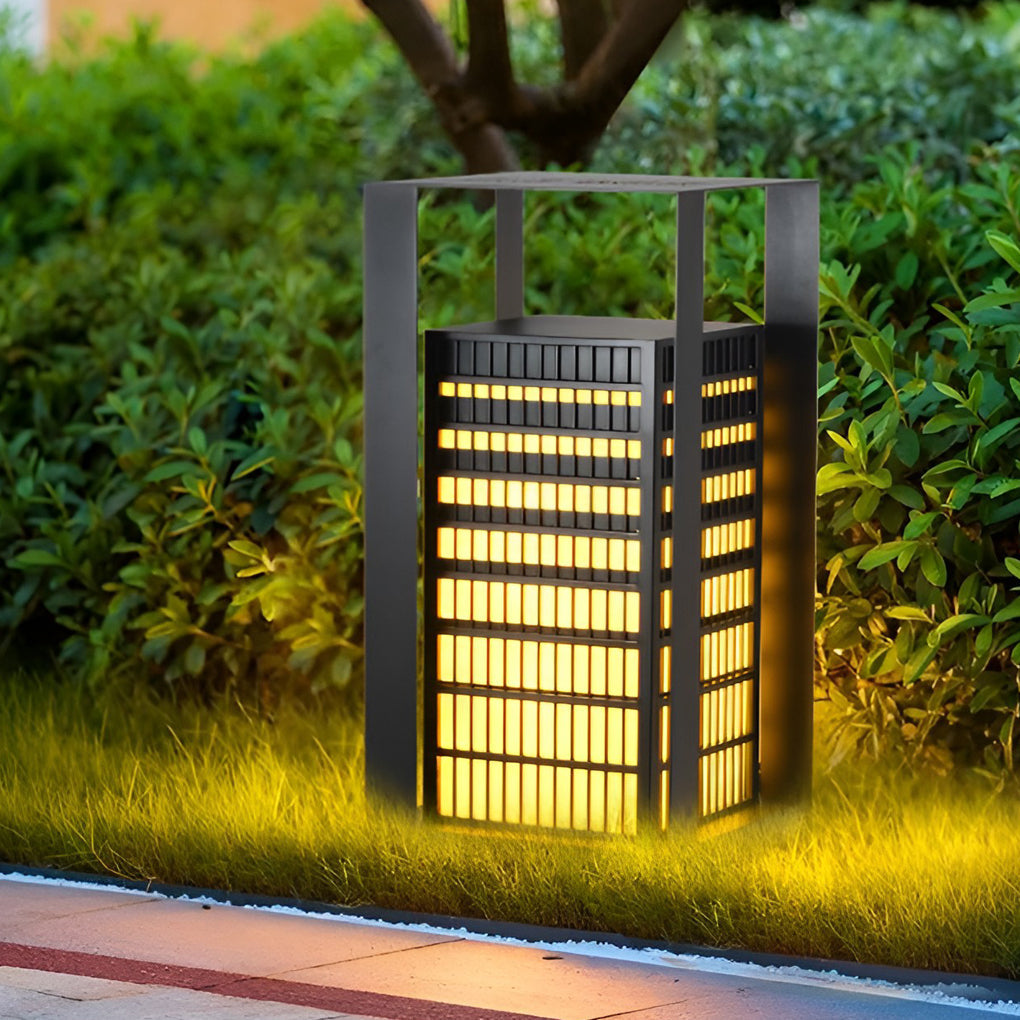 RAVENDALE GEOMETRIC OUTDOOR PATH LIGHTING LANTERN
