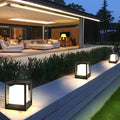 CHARLESTON SQUARE SOLAR FENCE LANTERNS WITH WATERPROOF LED ILLUMINATION
