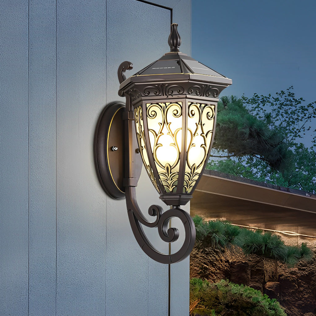CHARLESTON PETAL EMBELLISHED SOLAR WALL ILLUMINATOR