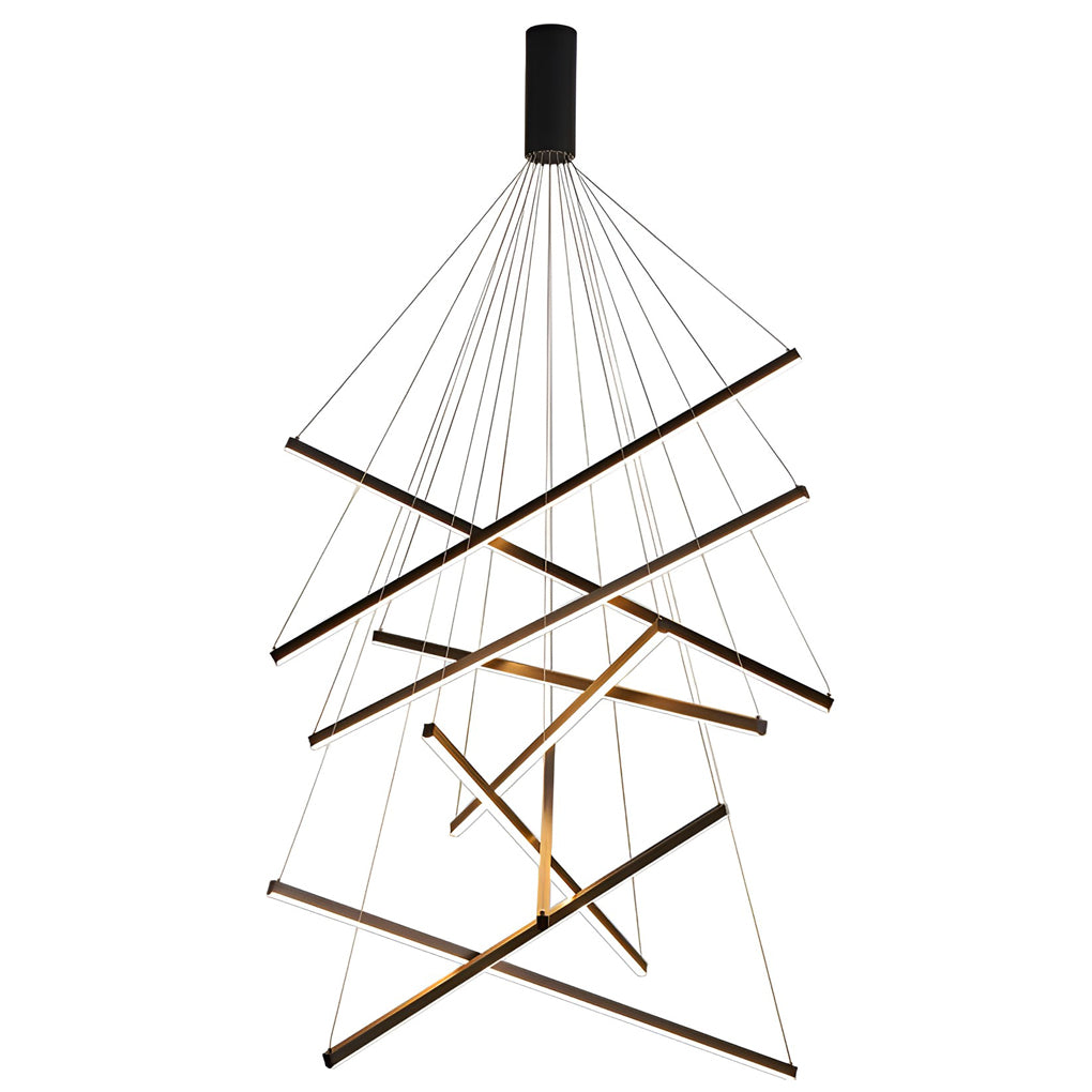 CHARLESTON SLIMLINE REMOTE-CONTROLLED LED CHANDELIER WITH VARIABLE BRIGHTNESS