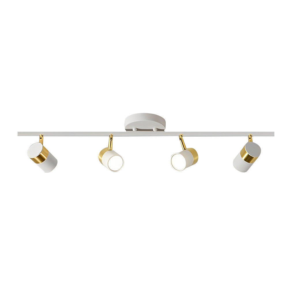 1. **WILLOUGHBY TRIO GU10 LED TRACK SPOTLIGHT** - A sophisticated three-light adjustable spotlight featuring COB technology for focused illumination.

2. **FENWICK QUAD GU10 LED TRACK LIGHT** - A refined four-light surface-mounted spotlight designed for v