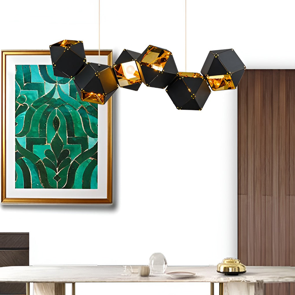 ASTON HARMONY POLYGONAL SIX-BULB HANGING LIGHT