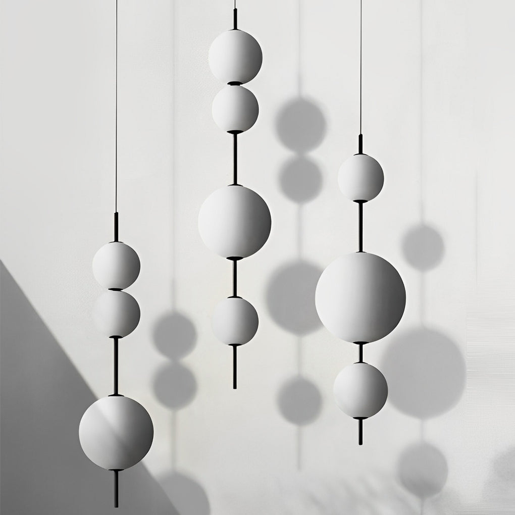 WINTHORPE BUBBLE GLASS PENDANT LIGHTING WITH IRON FRAME