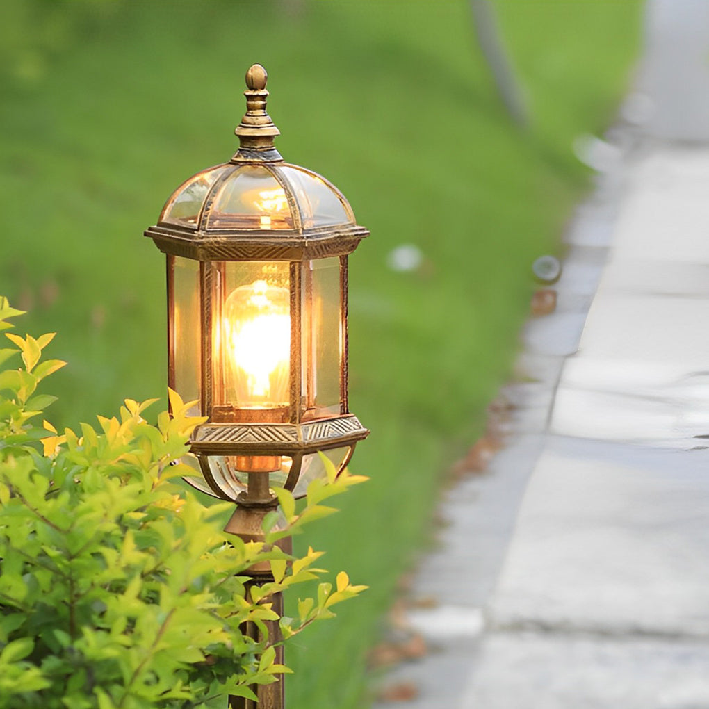 BRAMBLETON GILDED PATHWAY ILLUMINATOR - European-Inspired Outdoor Lawn Beacon