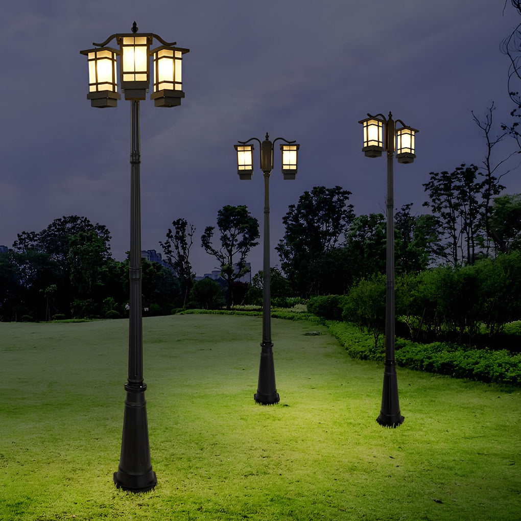 RAVENHURST TRIO OUTDOOR POST LANTERNS - WEATHER-RESISTANT MODERN LIGHTING