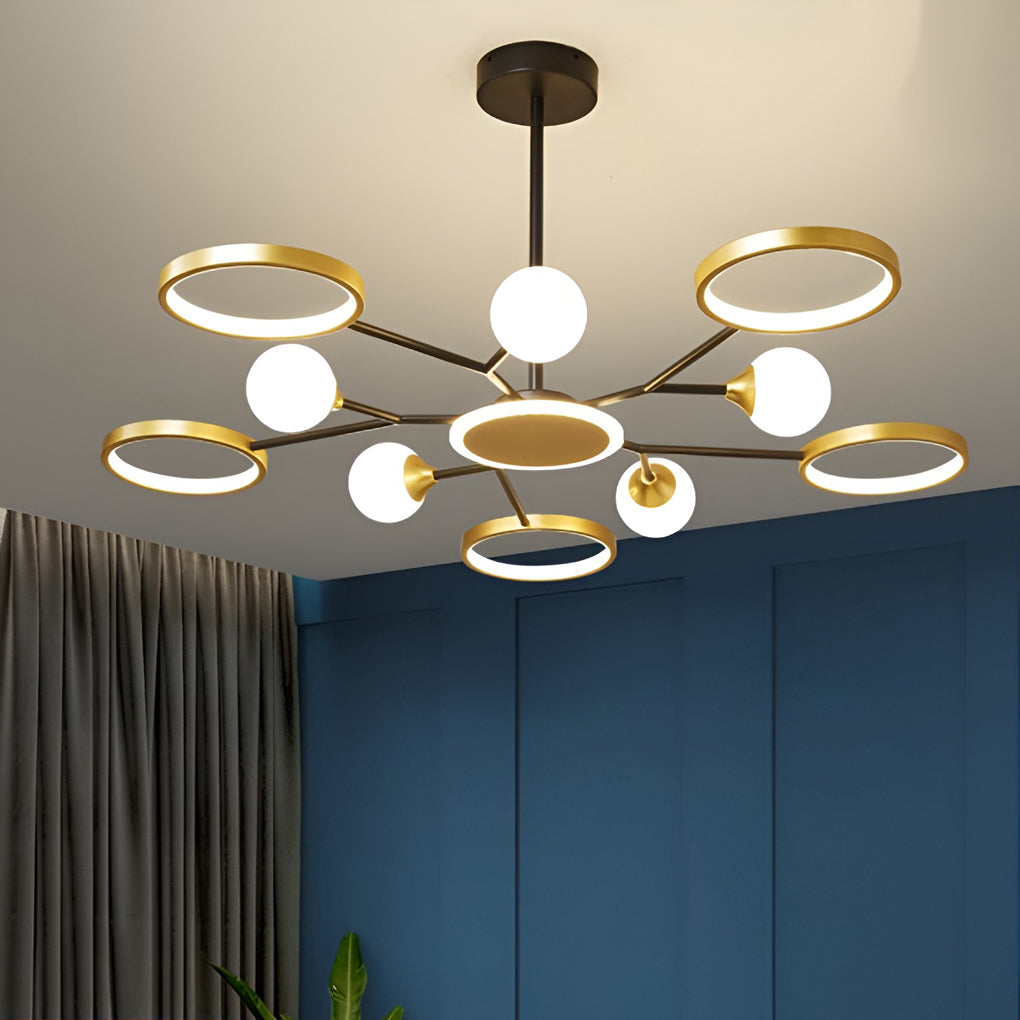 WINTHORPE SIX-BULB CIRCLE CEILING CHANDELIER