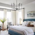WINTERBOURNE SIX-LIGHT IRON CANDLE CHANDELIER