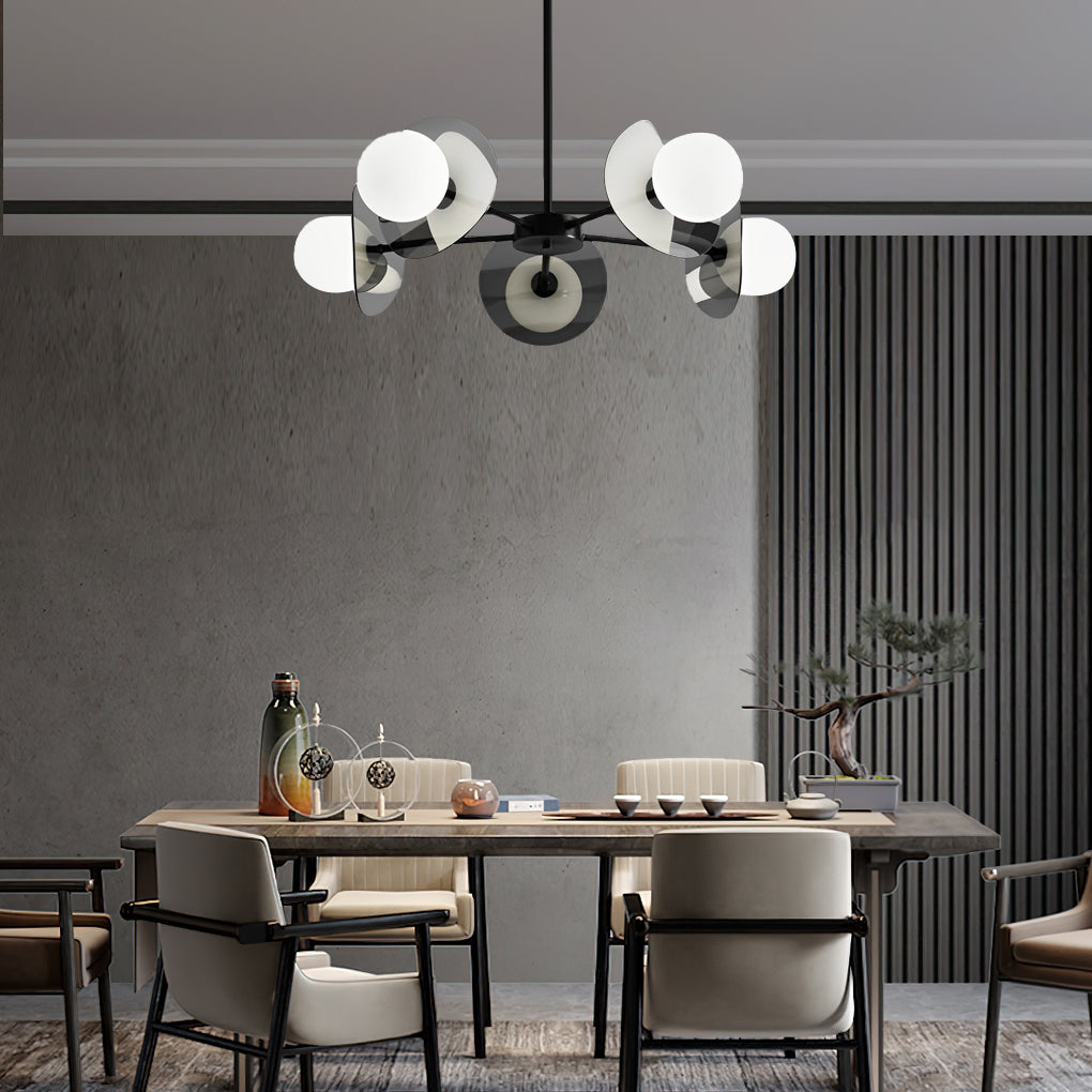 WINTERBOURNE COPPER AND GLASS ORB CHANDELIER