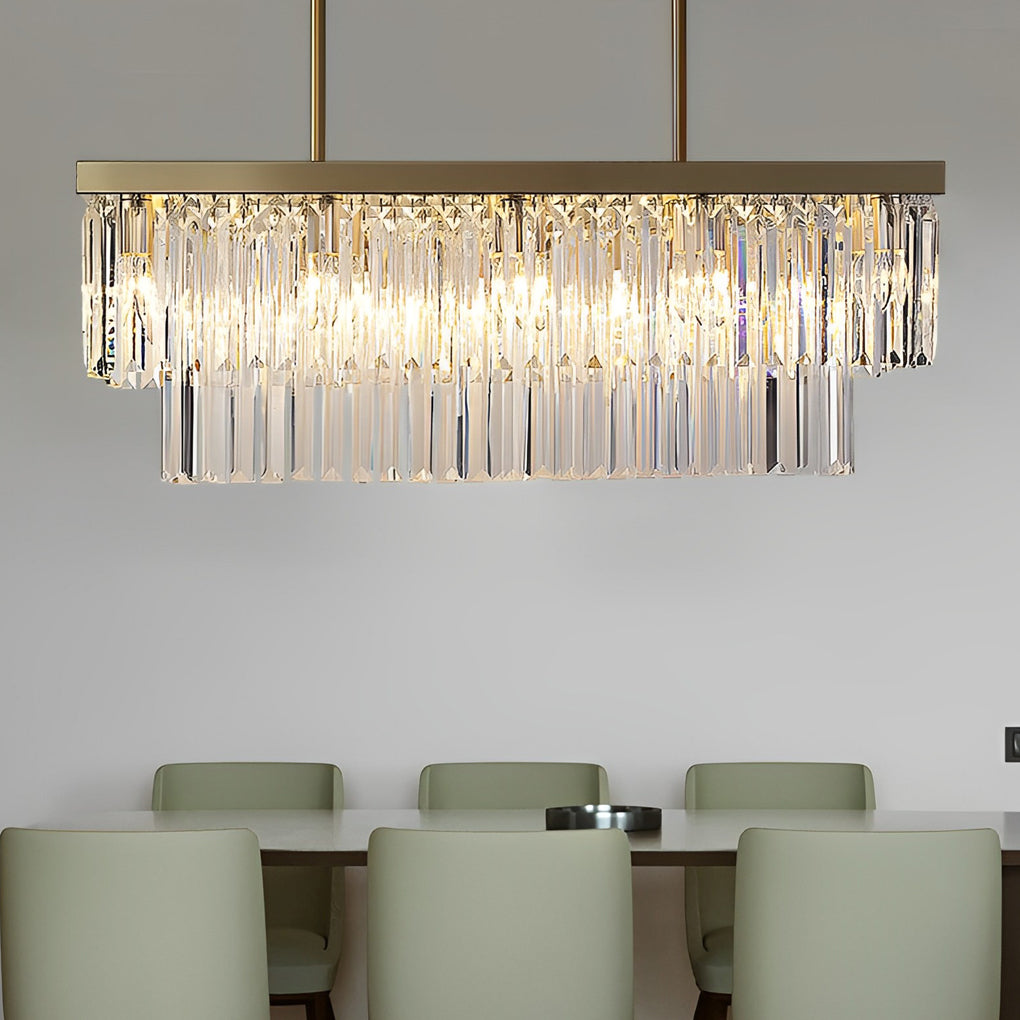 WINDSOR CRYSTAL RECTANGULAR DIMMER CHANDELIER