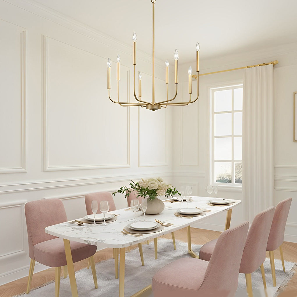 WINTHROP EIGHT-BULB DIMMABLE INDUSTRIAL CHANDELIER