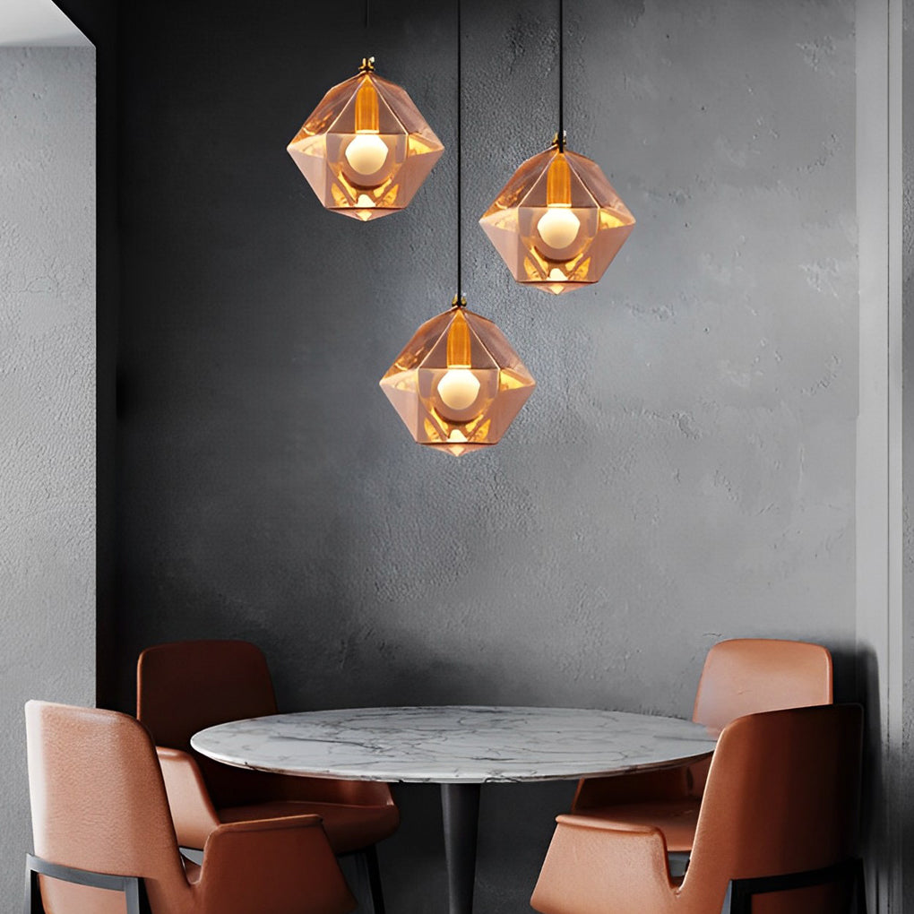 WHITBY GLASS AND METAL NORDIC ISLAND PENDANT