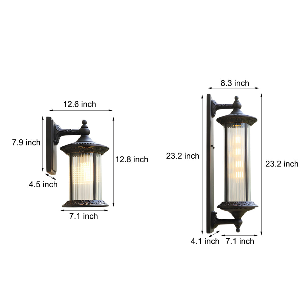 WINTERBOURNE RUSTIC BRONZE OUTDOOR SCONCE LIGHTING