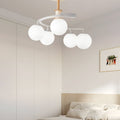 WINTERBOURNE SPIRAL GLASS ORB SEMI-FLUSH CEILING LUMINAIRE