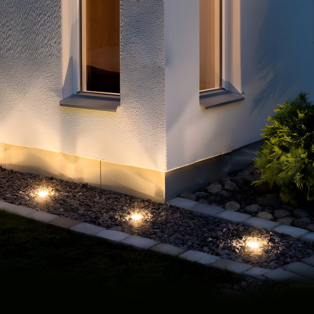 WINDSOR SQUARE LED GROUND LIGHTING SET WITH AUTOMATIC SENSOR FOR PATHWAY ILLUMINATION