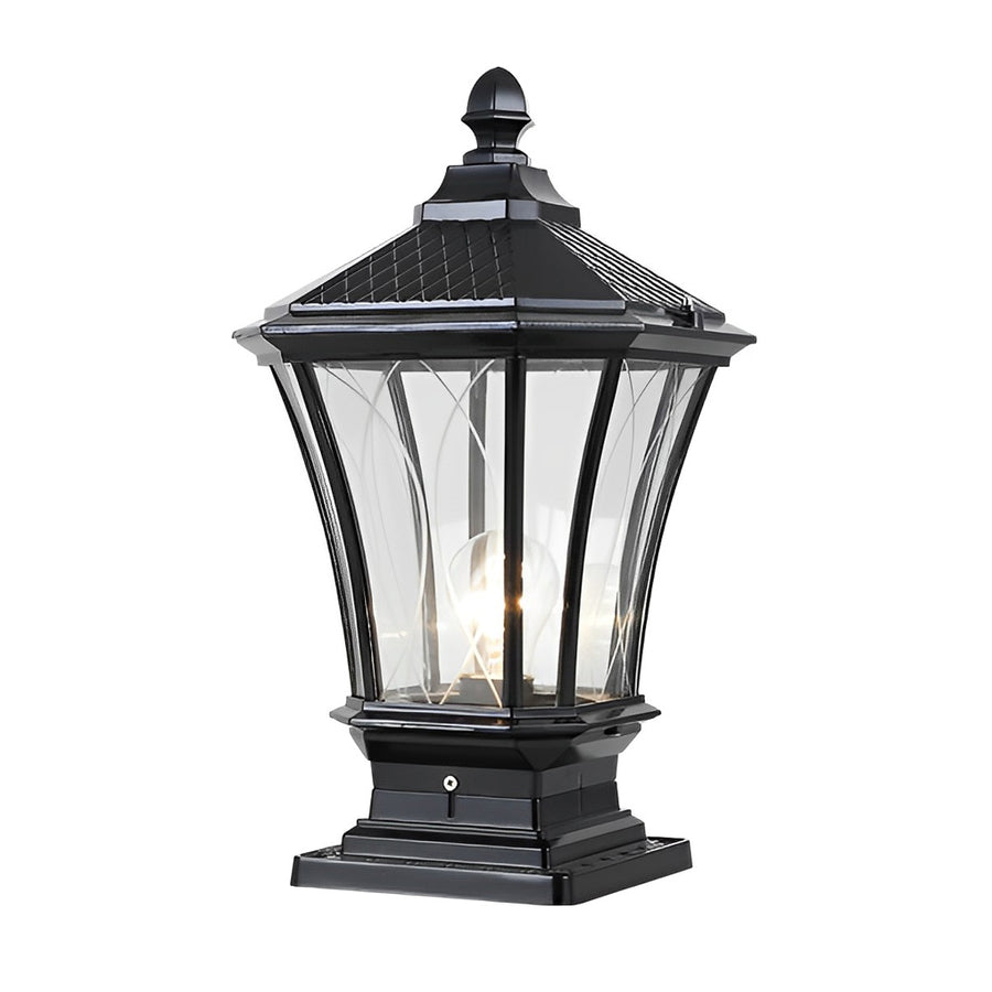 WINDSOR SOLAR-CHARGED FENCE POST LANTERNS WITH REMOTE ILLUMINATION