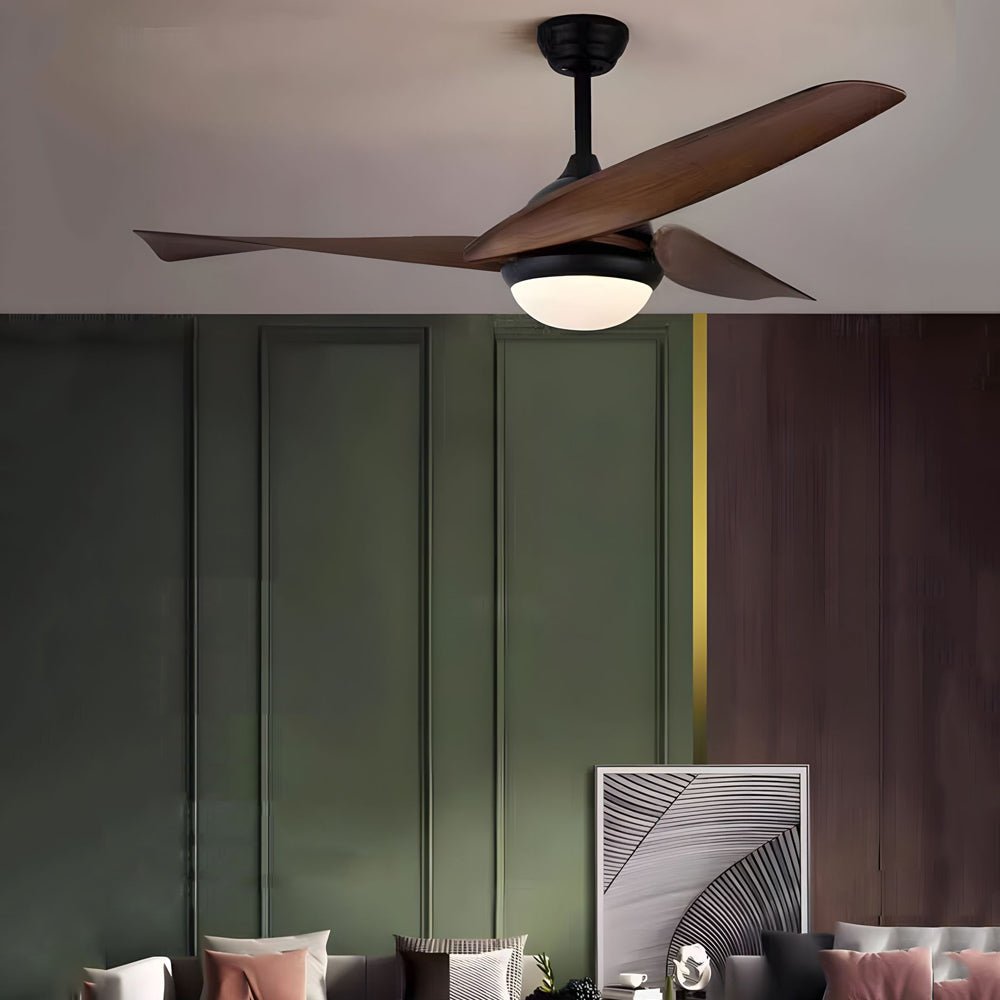 BRANDEIS 52-INCH TRIPLE BLADE LED CEILING FAN WITH REMOTE AND LIGHTING