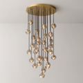 Celestine Crystal Orb Cascade Light Fixture