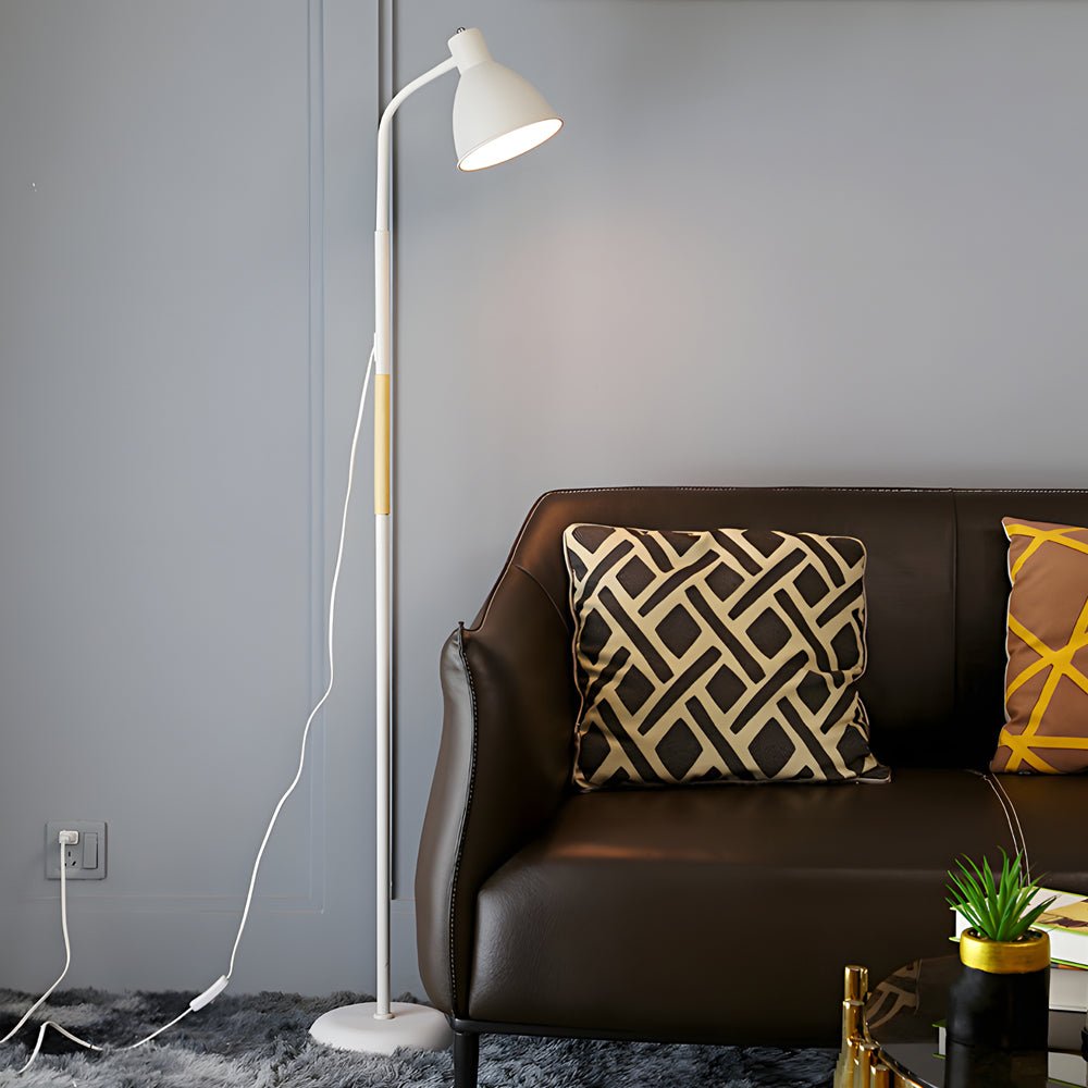 WINTHORPE 59-INCH WOODEN AND METAL ARC LED FLOOR LAMP