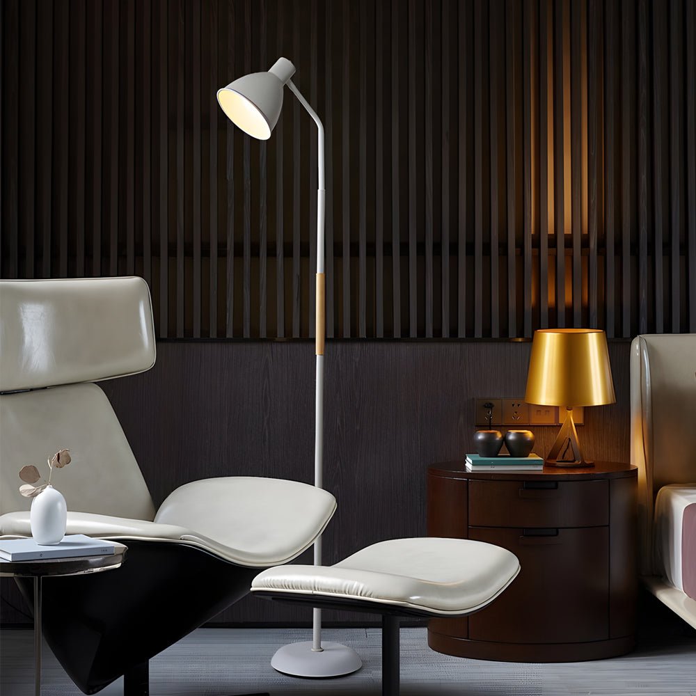 WINTHORPE 59-INCH WOODEN AND METAL ARC LED FLOOR LAMP