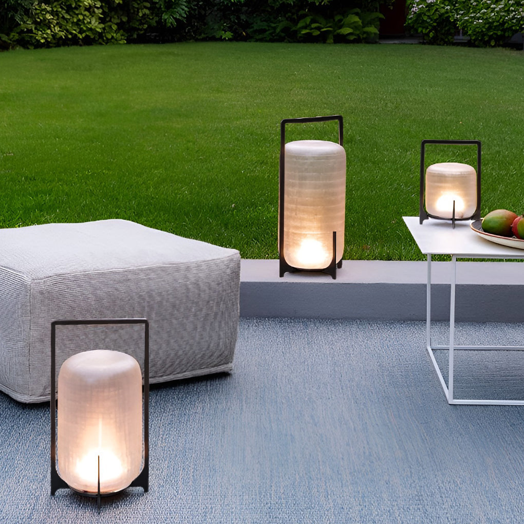 WINTHORPE ILLUMINATED GLASS LANTERN - WEATHERPROOF LED OUTDOOR LIGHTING
